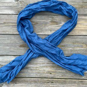 Unbranded Women Scarf Neck Band Polyester Blue Long Scarf Duppatta New